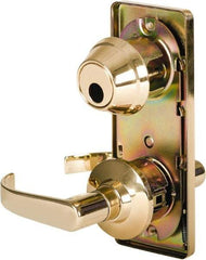 Stanley - Grade 2 Passage Lever Lockset - 2-3/4" Back Set, Keyless Cylinder, Brass Alloy, Bright Brass Finish - Caliber Tooling