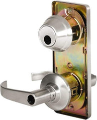 Stanley - Grade 2 Entry Lever Lockset - 2-3/4" Back Set, Key In Lever Cylinder, Brass Alloy, Satin Chrome Finish - Caliber Tooling