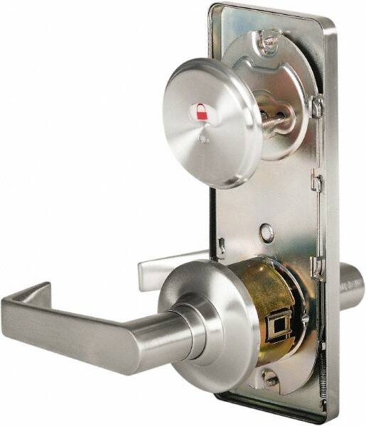 Stanley - Grade 2 Passage Lever Lockset - 2-3/4" Back Set, Keyless Cylinder, Brass Alloy, Satin Chrome Finish - Caliber Tooling