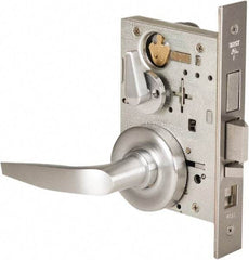 Stanley - Grade 1 Office Lever Lockset - 2-3/4" Back Set, Best SFIC Cylinder, Brass Alloy, Satin Chrome Finish - Caliber Tooling