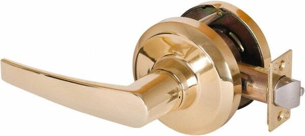 Stanley - Grade 1 Communicating Lever Lockset - 2-3/4" Back Set, Key In Lever Cylinder, Brass Alloy, Bright Brass Finish - Caliber Tooling