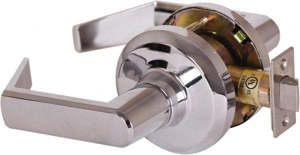 Stanley - Grade 1 Passage Lever Lockset - 2-3/4" Back Set, Keyless Cylinder, Brass Alloy, Bright Chrome Finish - Caliber Tooling