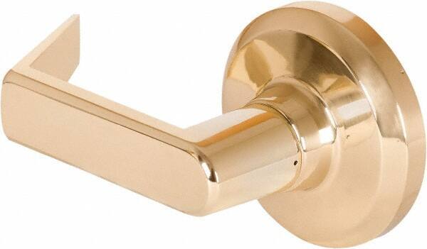 Stanley - Grade 1 Dummy Lever Lockset - 2-3/4" Back Set, Keyless Cylinder, Brass Alloy, Bright Brass Finish - Caliber Tooling