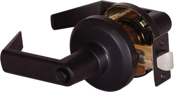 Stanley - Grade 1 Privacy Lever Lockset - 2-3/4" Back Set, Keyless Cylinder, Brass Alloy, Oil Rubbed Bronze Finish - Caliber Tooling