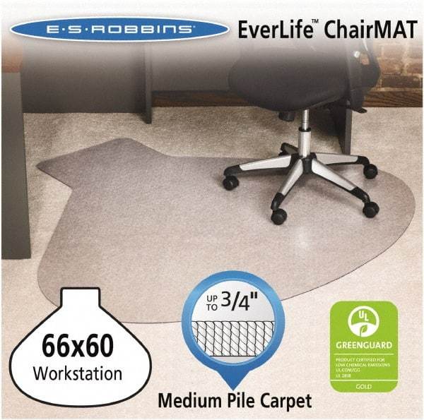 ES Robbins - 60" Long x 66" Wide, Chair Mat - Workstation, Straight Edge Style - Caliber Tooling