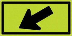 NMC - "Left Arrow", 24" Wide x 12" High, Aluminum Traffic Control Signs - 0.08" Thick, Black on Yellow, Diamond Grade Reflectivity, Rectangle, Post Mount - Caliber Tooling