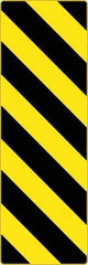 NMC - "Chevron", 12" Wide x 36" High, Aluminum Warning & Safety Reminder Signs - 0.08" Thick, Black on Yellow, High Intensity Reflectivity, Rectangle, Post Mount - Caliber Tooling