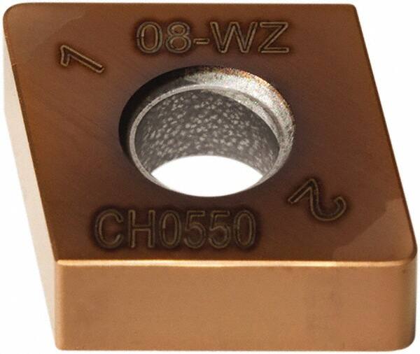 Seco - CNGA433 - Grade CH0550 PCBN Turning Insert - TiAlCrN Finish, 80° Diamond, 1/2" Inscr Circle, 3/16" Thick, 3/64" Corner Radius - Caliber Tooling