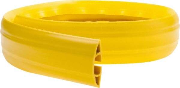 Hubbell Wiring Device-Kellems - 1 Channel, 5 Ft Long, 3/4" Max Compatible Cable Diam, Yellow PVC On Floor Cable Cover - 3-1/4" Overall Width x 27.9mm Overall Height, 30.7mm Channel Width x 3/4" Channel Height - Caliber Tooling