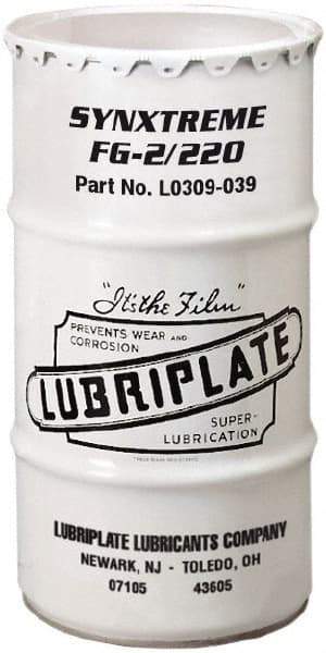 Lubriplate - 120 Lb Drum Calcium Extreme Pressure Grease - Tan, Extreme Pressure, Food Grade & High/Low Temperature, 450°F Max Temp, NLGIG 2, - Caliber Tooling