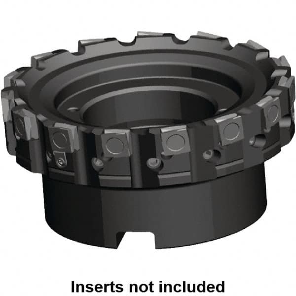 Kennametal - 12 Inserts, 100mm Cut Diam, 32mm Arbor Diam, 6mm Max Depth of Cut, Indexable Square-Shoulder Face Mill - 0/90° Lead Angle, 50mm High, SPHX 1205... Insert Compatibility, Series Fix-Perfect - Caliber Tooling