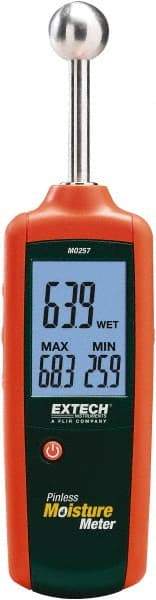 Extech - 40 to 110°F Operating Temp, Pinless Moisture Meter - LCD Display - Caliber Tooling