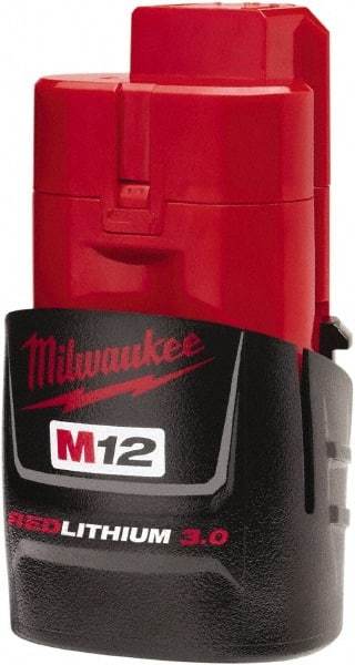 Milwaukee Tool - 12 Volt Lithium-Ion Power Tool Battery - 3 Ahr Capacity, Series M12 REDLITHIUM - Caliber Tooling