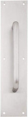 IVES - 16" Long x 4" Wide, Brass Standard Door Pull - Satin Chrome Finish, 8" Grip Length - Caliber Tooling