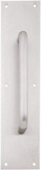 IVES - 16" Long x 4" Wide, Brass Standard Door Pull - Stainless Steel Finish, 8" Grip Length - Caliber Tooling