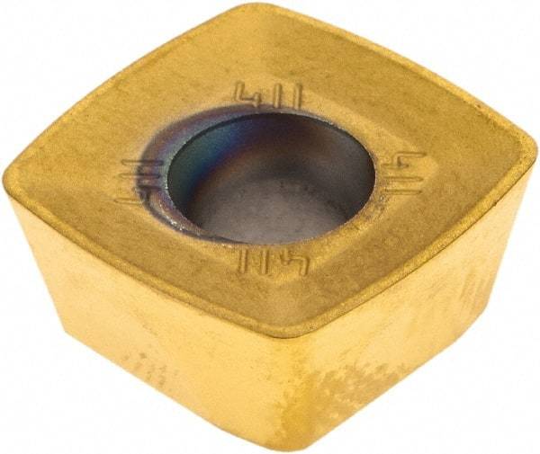 Kennametal - XDPT120512 Grade KCSM40 Carbide Milling Insert - AlTiN/TiN Finish, 7/32" Thick, 1/2" Inscribed Circle, 3/64" Corner Radius - Caliber Tooling