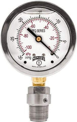 Winters - 2-1/2" Dial, 1/4 Thread, 0-600 Scale Range, Pressure Gauge - Bottom Connection Mount, Accurate to 1.5% of Scale - Caliber Tooling