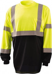 OccuNomix - Size 4XL Hi-Viz Yellow & Black High Visibility Long Sleeve T-Shirt - Caliber Tooling