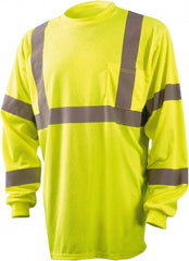 OccuNomix - Size L Hi-Viz Yellow High Visibility Long Sleeve T-Shirt - Caliber Tooling