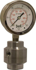 Winters - 4" Dial, 1/2 Thread, 0-160 Scale Range, Pressure Gauge - Bottom Connection Mount, Accurate to 0.01% of Scale - Caliber Tooling