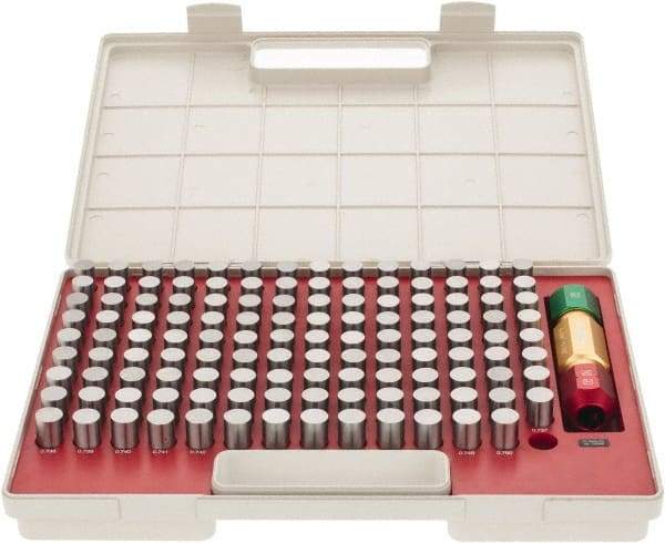 SPI - 125 Piece, 0.626-0.75 Inch Diameter Plug and Pin Gage Set - Plus 0.0002 Inch Tolerance, Class ZZ - Caliber Tooling