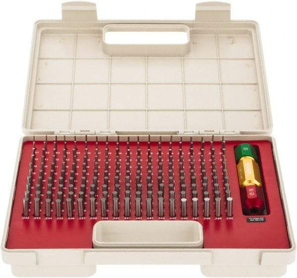 SPI - 190 Piece, 0.061-0.25 Inch Diameter Plug and Pin Gage Set - Minus 0.0002 Inch Tolerance, Class ZZ - Caliber Tooling