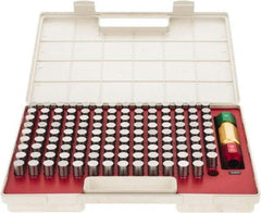 SPI - 125 Piece, 16.5-18.98mm Diameter Plug and Pin Gage Set - Minus 0.005mm Tolerance, Class ZZ - Caliber Tooling