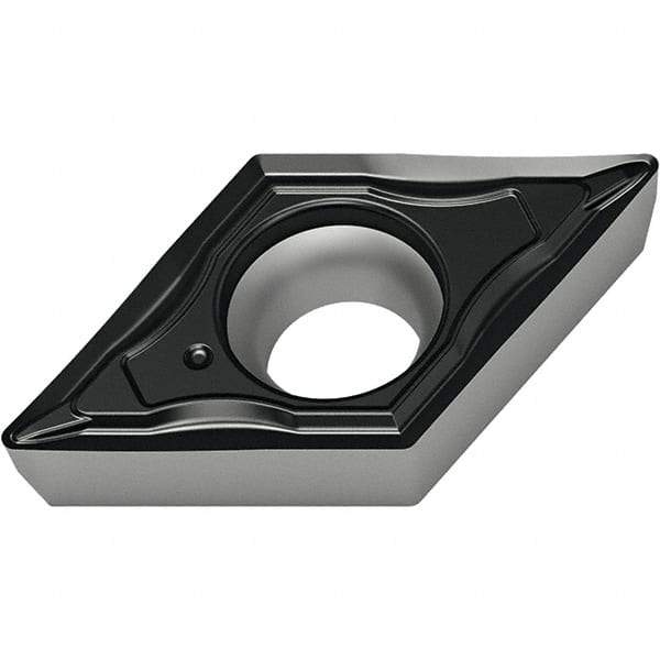 Walter - DCMT21.50.5 FM4 Grade WSM10S Carbide Turning Insert - 55° Diamond, 1/4" Inscr Circle, 3/32" Thick, 0.2mm Corner Radius - Caliber Tooling