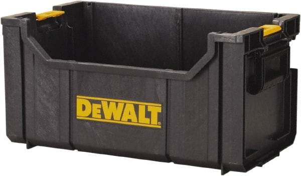 DeWALT - 1 Compartment Tool Tote - 21-7/8" Wide x 12-7/8" Deep x 10-7/8" High, Polypropylene, Black - Caliber Tooling