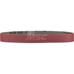 Abrasive Belt: 1-3/16″ Width, 21″ OAL, 240 Grit, Aluminum Oxide Coated, Dry