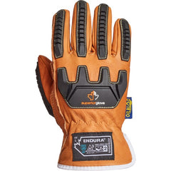 Arc Flash-rated cut resistant driver gloves that protect against sparks and flame