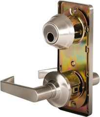 Stanley - Grade 2 Passage Lever Lockset for 1-3/8 to 2" Thick Doors - 2-3/4" Back Set, Keyless Cylinder, Brass Alloy, Satin Nickel Finish - Caliber Tooling