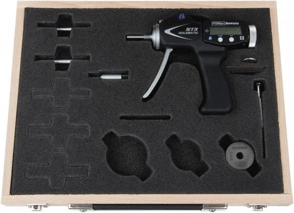 Fowler - 6 to 10mm, 58mm Deep, Pistol Grip Electronic Bore Gage - Up to 0.004mm Accuracy, 0.001mm Resolution, Data Output - Caliber Tooling