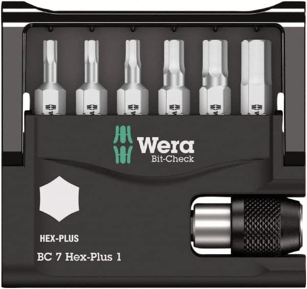 Wera - 1/4" Drive, Hex Metric Screwdriver Bit - 1" OAL - Caliber Tooling