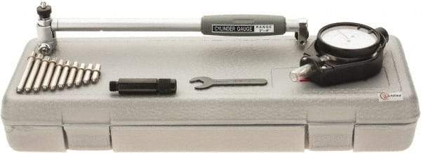 SPI - 11 Anvil, 2 to 6" Dial Bore Gage - 0.0001" Graduation, 6" Gage Depth, Accurate to 0.0003", Carbide Ball - Caliber Tooling