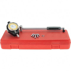 SPI - 6 Anvil, 1.4 to 2.4" Dial Bore Gage - 0.0001" Graduation, 6" Gage Depth, Accurate to 0.0003", Carbide Ball - Caliber Tooling