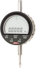 SPI - 0 to 1/2" Range, 0.0001" Graduation, Electronic Drop Indicator - Flat & Lug Back, Accurate to 0.0003", Inch & Metric System, Digital Display - Caliber Tooling