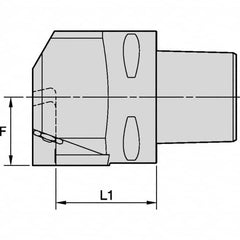 Kennametal - EG-P-GUP, EG-U-GUN, EG-U-GUP, ER-P-GUP, ER-U-GUN, ER-U-GUP Insert, 57mm Head Length, Modular Grooving Blade Holder Head - Right Hand Cut, System Size PSC80, Through Coolant, Series Beyond Evolution - Caliber Tooling