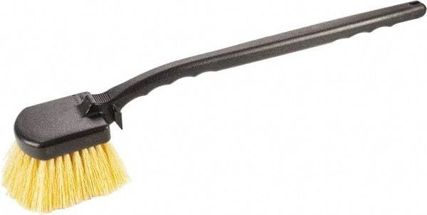 Harper Brush - 2-1/4" Bristle Length, Polypropylene Utility Scrub Brush - 3-1/2" x 3-1/2" Long x 3" Wide Head, 20" OAL, Easy Grip Handle, Black, Polypropylene Block - Caliber Tooling