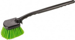 Harper Brush - 2-1/4" Bristle Length, Flagged Plastic Utility Scrub Brush - 3-1/2" x 3-1/2" Long x 3" Wide Head, 20" OAL, Easy Grip Handle, Black, Polypropylene Block, Flagged - Caliber Tooling