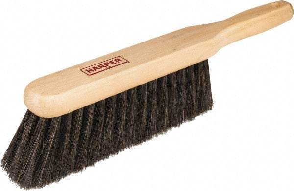 Harper Brush - 14" OAL, Horsehair Counter Brush - 2-1/4" Bristle Length, 8" Long x 1-3/4" Wide Head, Straight Wood Handle, Black - Caliber Tooling