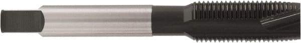 Accupro - M18x1.50, 3 Flute, Oxide Finish, Cobalt Spiral Point Tap - Plug Chamfer, Right Hand Thread, 4-1/32" OAL, 1.456" Thread Length, 0.542" Shank Diam, 6H Class of Fit - Exact Industrial Supply