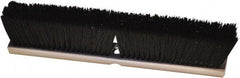 Harper Brush - 18" Medium Duty Synthetic Push Broom - 3" Bristle Length, Wood Block, Threaded Handle Connection, Handle Sold Separately - Caliber Tooling