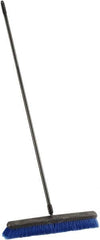 Harper Brush - 24" Medium Duty Synthetic Push Broom - 3" Bristle Length, Plastic Block, Threaded Handle Connection, Handle Included - Caliber Tooling