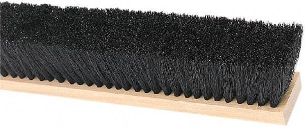 Harper Brush - 36" Medium Duty Tampico Push Broom - 3" Bristle Length, Wood Block, Threaded Handle Connection, Handle Sold Separately - Caliber Tooling