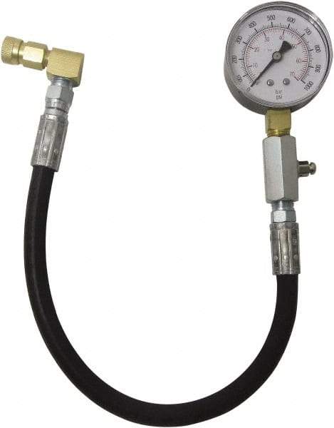 Lang - 1.38' Hose Length, 2,000 Max psi, Mechanical Automotive Diesel Compression Tester - 2 Lb Graduation - Caliber Tooling