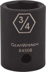 GearWrench - 1/2" Drive 1" Standard Impact Socket - 6 Points - Caliber Tooling