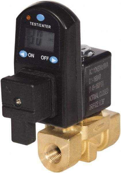 PRO-SOURCE - 1/2" Inlet, Digital Electronic Condensate Drain Valve - 1/2" NPT Outlet, 230 psi - Caliber Tooling