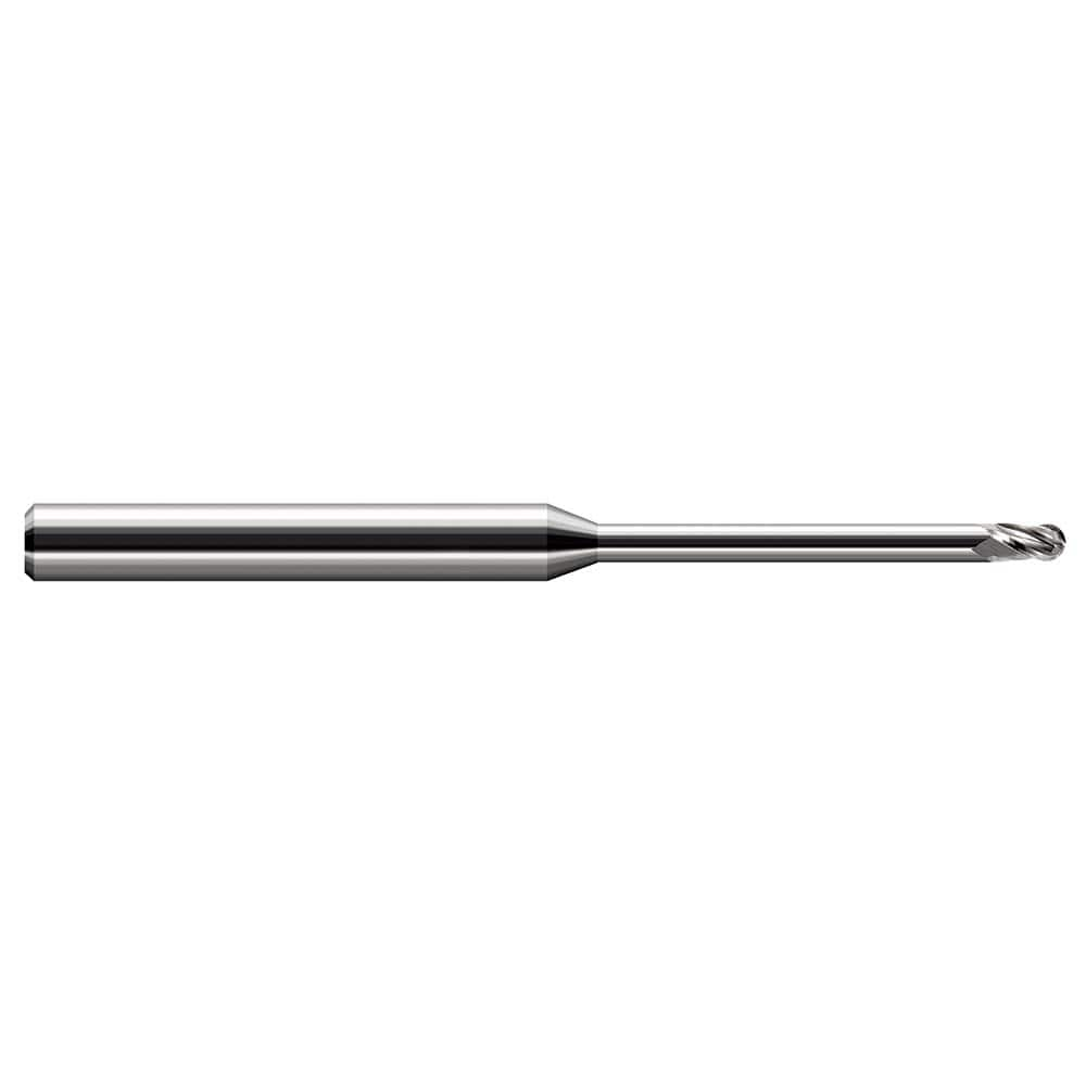 Harvey Tool - 3/8" Diam, 0.563" LOC, 4 Flute Solid Carbide Ball End Mill - Exact Industrial Supply