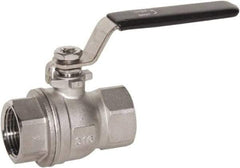 Value Collection - 1/2" Pipe, Full Port, Stainless Steel Standard Ball Valve - 2 Piece, FNPT x FNPT Ends, Lever Handle, 600 WOG, 150 WSP - Caliber Tooling